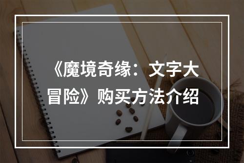 《魔境奇缘：文字大冒险》购买方法介绍