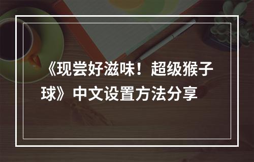 《现尝好滋味！超级猴子球》中文设置方法分享