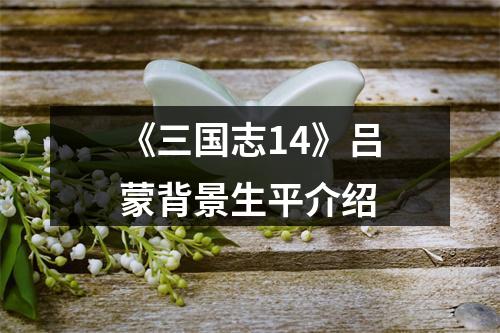 《三国志14》吕蒙背景生平介绍