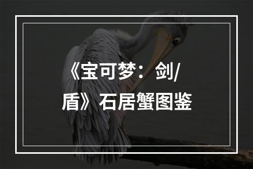 《宝可梦：剑/盾》石居蟹图鉴