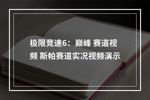 极限竞速6：巅峰 赛道视频 斯帕赛道实况视频演示