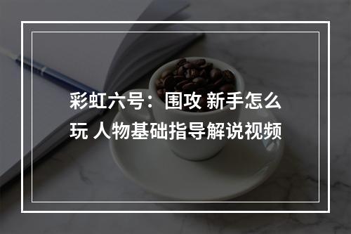 彩虹六号：围攻 新手怎么玩 人物基础指导解说视频