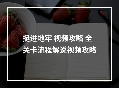 挺进地牢 视频攻略 全关卡流程解说视频攻略