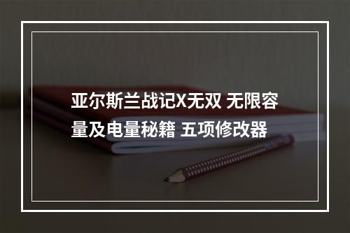 亚尔斯兰战记X无双 无限容量及电量秘籍 五项修改器