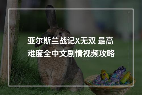 亚尔斯兰战记X无双 最高难度全中文剧情视频攻略