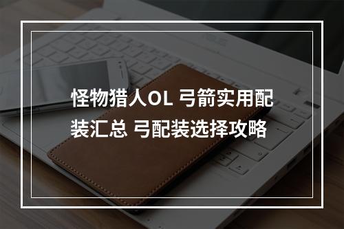 怪物猎人OL 弓箭实用配装汇总 弓配装选择攻略