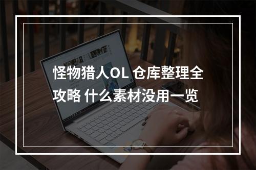 怪物猎人OL 仓库整理全攻略 什么素材没用一览