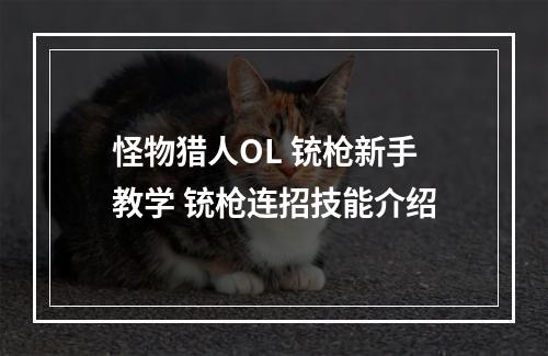 怪物猎人OL 铳枪新手教学 铳枪连招技能介绍