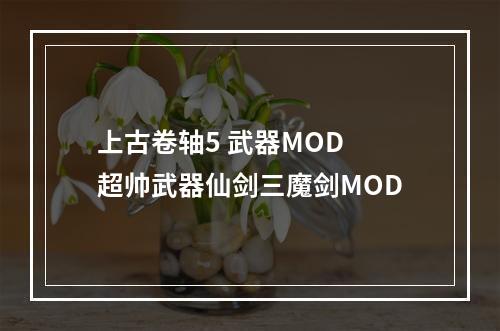 上古卷轴5 武器MOD 超帅武器仙剑三魔剑MOD