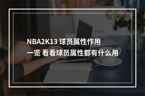 NBA2K13 球员属性作用一览 看看球员属性都有什么用