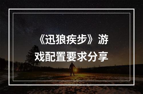 《迅狼疾步》游戏配置要求分享