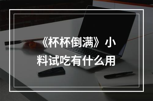 《杯杯倒满》小料试吃有什么用