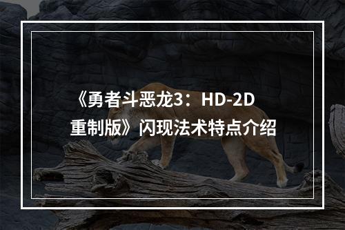 《勇者斗恶龙3：HD-2D重制版》闪现法术特点介绍