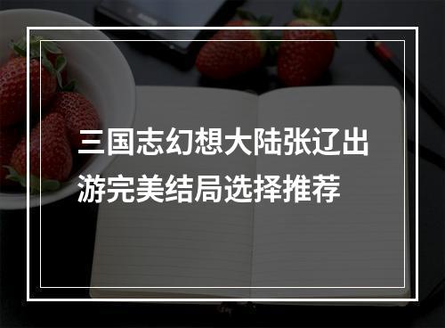 三国志幻想大陆张辽出游完美结局选择推荐