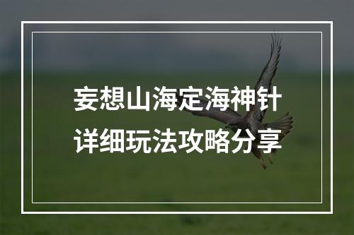 妄想山海定海神针详细玩法攻略分享