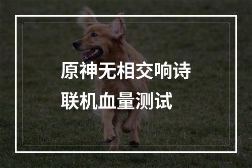 原神无相交响诗联机血量测试