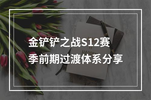 金铲铲之战S12赛季前期过渡体系分享