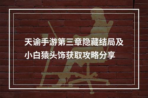 天谕手游第三章隐藏结局及小白猿头饰获取攻略分享