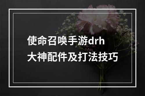 使命召唤手游drh大神配件及打法技巧