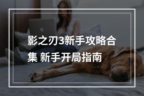 影之刃3新手攻略合集 新手开局指南