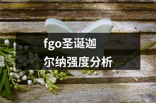 fgo圣诞迦尔纳强度分析