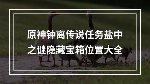 原神钟离传说任务盐中之谜隐藏宝箱位置大全