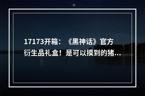 17173开箱：《黑神话》官方衍生品礼盒！是可以摸到的猪八戒！