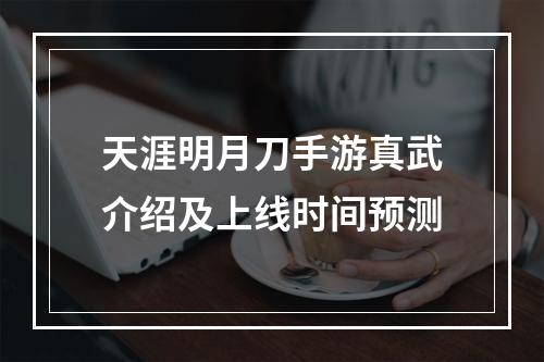 天涯明月刀手游真武介绍及上线时间预测