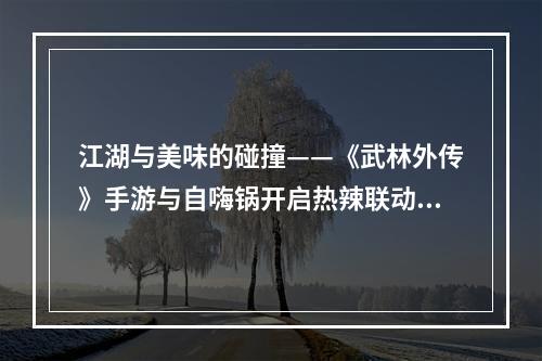 江湖与美味的碰撞——《武林外传》手游与自嗨锅开启热辣联动之旅