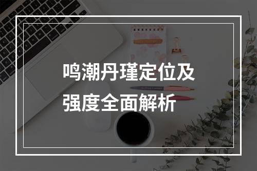 鸣潮丹瑾定位及强度全面解析