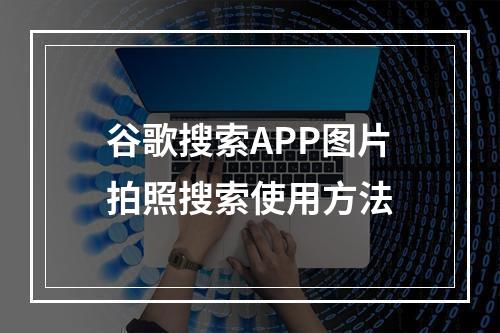 谷歌搜索APP图片拍照搜索使用方法