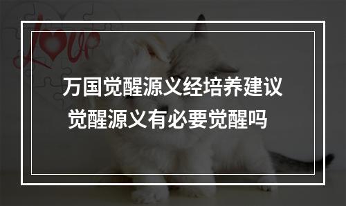 万国觉醒源义经培养建议 觉醒源义有必要觉醒吗