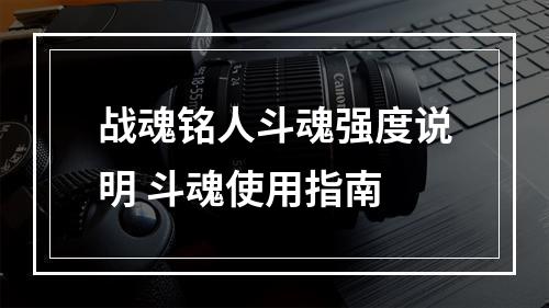 战魂铭人斗魂强度说明 斗魂使用指南