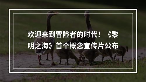 欢迎来到冒险者的时代！《黎明之海》首个概念宣传片公布