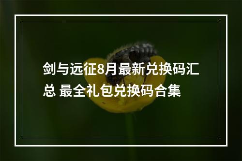 剑与远征8月最新兑换码汇总 最全礼包兑换码合集