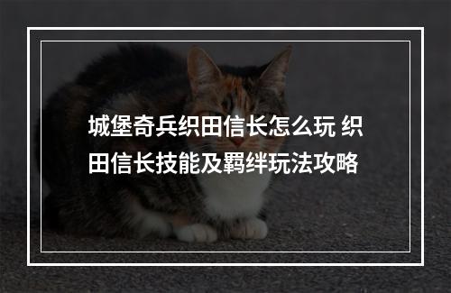 城堡奇兵织田信长怎么玩 织田信长技能及羁绊玩法攻略