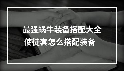 最强蜗牛装备搭配大全 使徒套怎么搭配装备