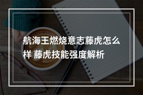 航海王燃烧意志藤虎怎么样 藤虎技能强度解析