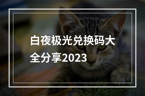 白夜极光兑换码大全分享2023