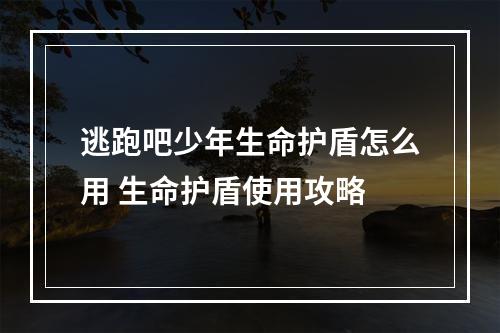 逃跑吧少年生命护盾怎么用 生命护盾使用攻略