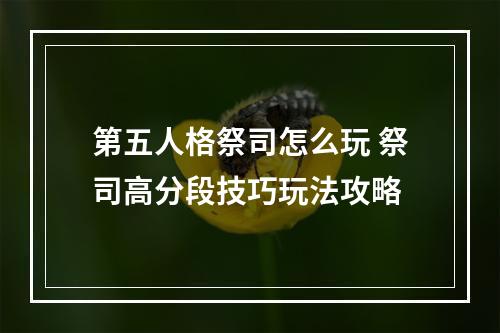 第五人格祭司怎么玩 祭司高分段技巧玩法攻略