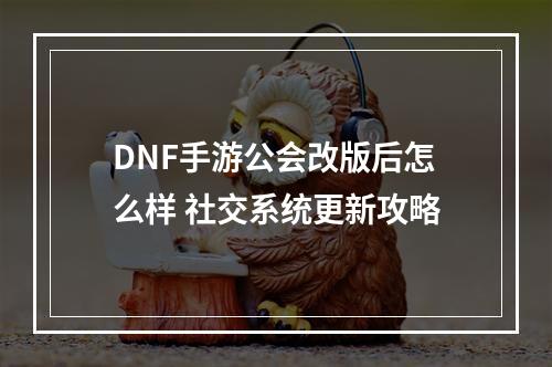 DNF手游公会改版后怎么样 社交系统更新攻略