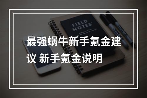 最强蜗牛新手氪金建议 新手氪金说明