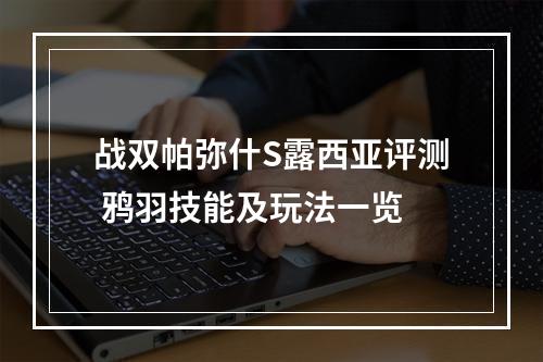 战双帕弥什S露西亚评测 鸦羽技能及玩法一览