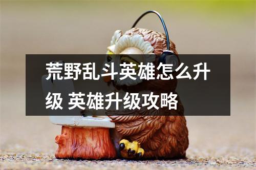 荒野乱斗英雄怎么升级 英雄升级攻略