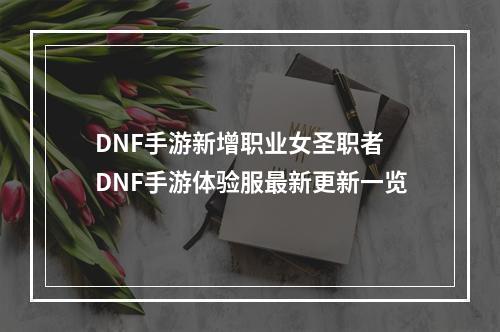 DNF手游新增职业女圣职者 DNF手游体验服最新更新一览