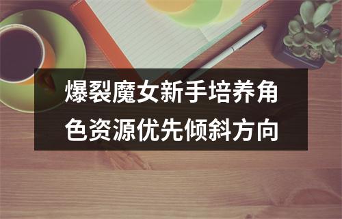 爆裂魔女新手培养角色资源优先倾斜方向