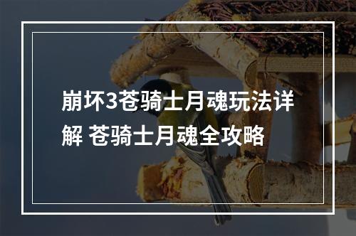 崩坏3苍骑士月魂玩法详解 苍骑士月魂全攻略