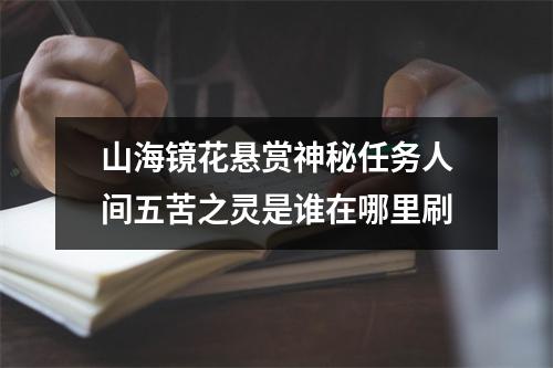 山海镜花悬赏神秘任务人间五苦之灵是谁在哪里刷