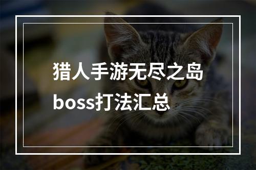 猎人手游无尽之岛boss打法汇总